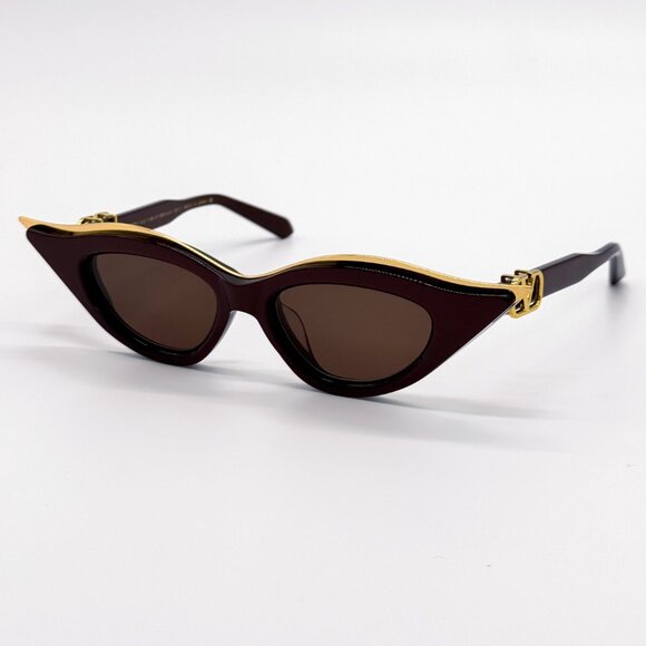NEW VALENTINO V-GOLDCUT VLS-114B BORDEAUX WOMEN CAT EYE SUNGLASSES VALENTINO main image 11